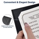 WeChef 5 Pack Leather Menu Covers 4.25"x14" Single Page Angled Corners Wine List — photo 3