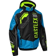 CastleX Strike G5 Process Blue/Black/Hi-Vis Mens M Snowmobile Jacket 70-3744