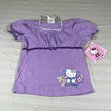 NWT Vintage 2001 Hello Kitty 3T Shirt Sanrio made in USA Purple I1