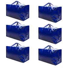 6 Pack Moving and Storage Bags Heavy Duty Alternative to Moving Boxes Large P...