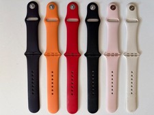 Genuine Apple Watch Bands 38/41mm S/M Silicone Set of 6 Colors