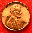1947-P Lincoln Wheat Cent Penny GEM RED BU From an Original Bank Roll
