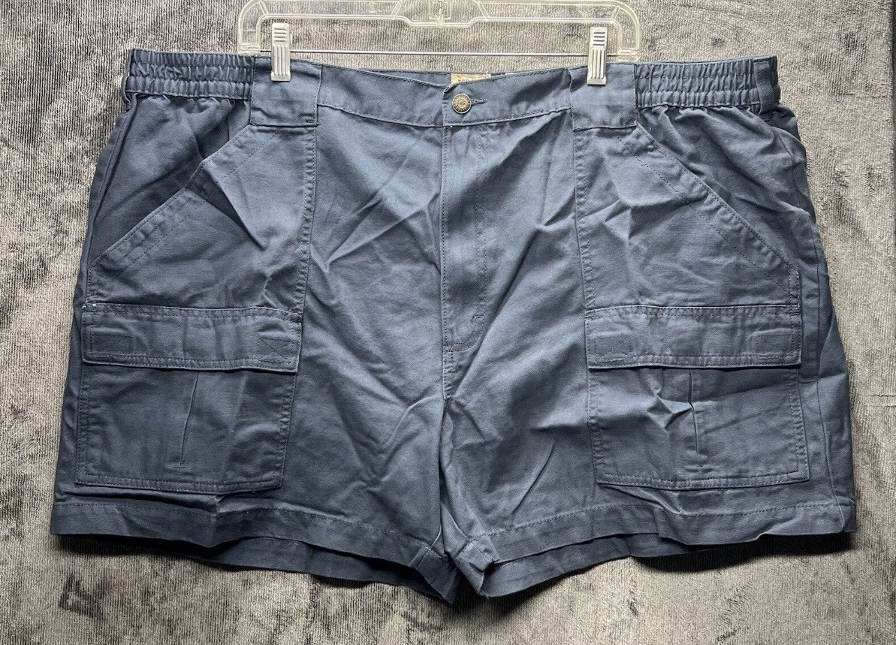 RED HEAD Shorts Men’s Size 48 Blue Beachcombe Elastic Waist 100% Cotton