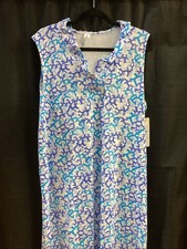 Lulu B XL Ruffle Maxi Dress Coral Blue White Upf50