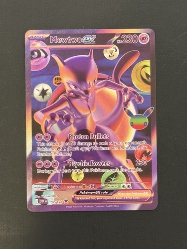 Pokemon 30th Celebration Mewtwo ex 157/128 Futuristic Rare Future ENGLISH