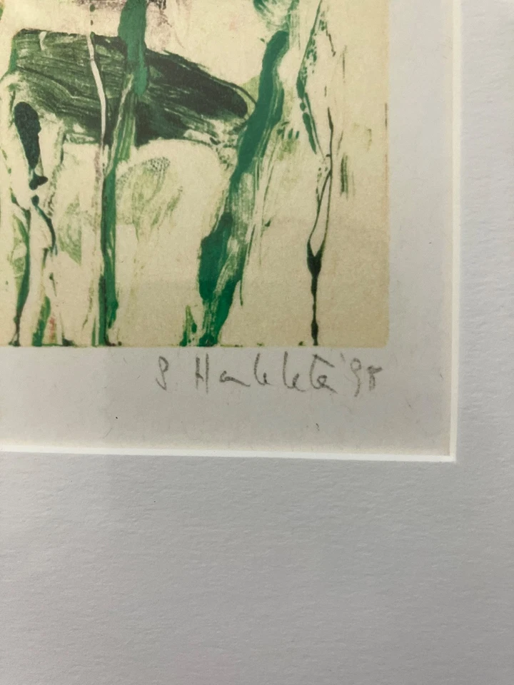 Susan Hambleton “10 de maio” — Monoimpressão original assinada 1998 — Bota abstrata emoldurada - Imagem 3 de 4