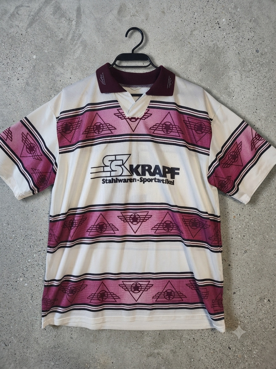 Vintage FV 1920 Karlstadt JAKO Soccer Jersey Krapf Sponsor Size L 90s Retro
