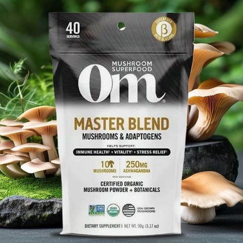 OM Mushroom Nutrition Master Blend Mushrooms & Adaptogens Vitamin 3.17 Oz - Picture 6 of 12