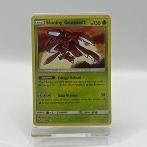 Pokémon TCG Shining Genesect Holo Rare Card Sun Moon Shining Legends 9/73 MP