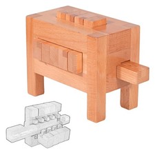 Onietoiy 671-Step Extreme Difficulty Wooden Brain Teaser Puzzle Toy
