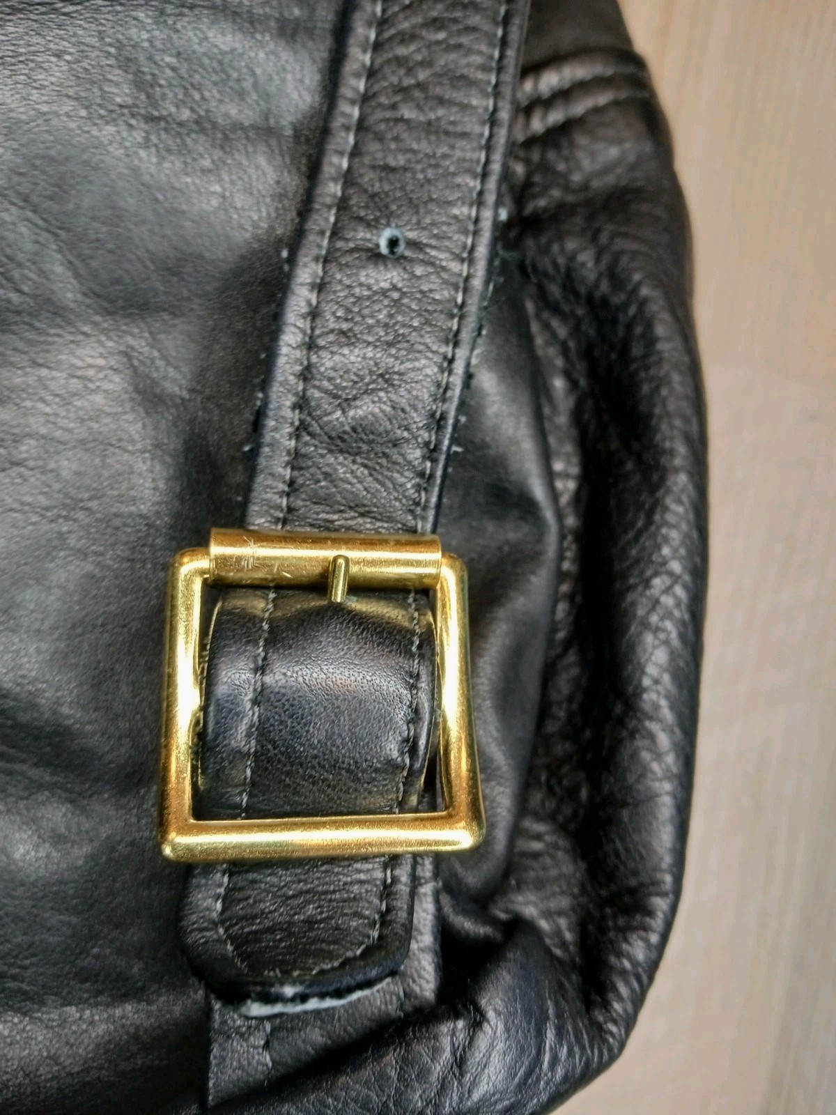 Vintage Champlain Leather Backpack Soft Black, Bu… - image 13