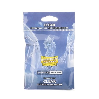 Dragon Shield Standard Size Perfect Fit Thick Inner Sleeves Clear (100 Sleeves)