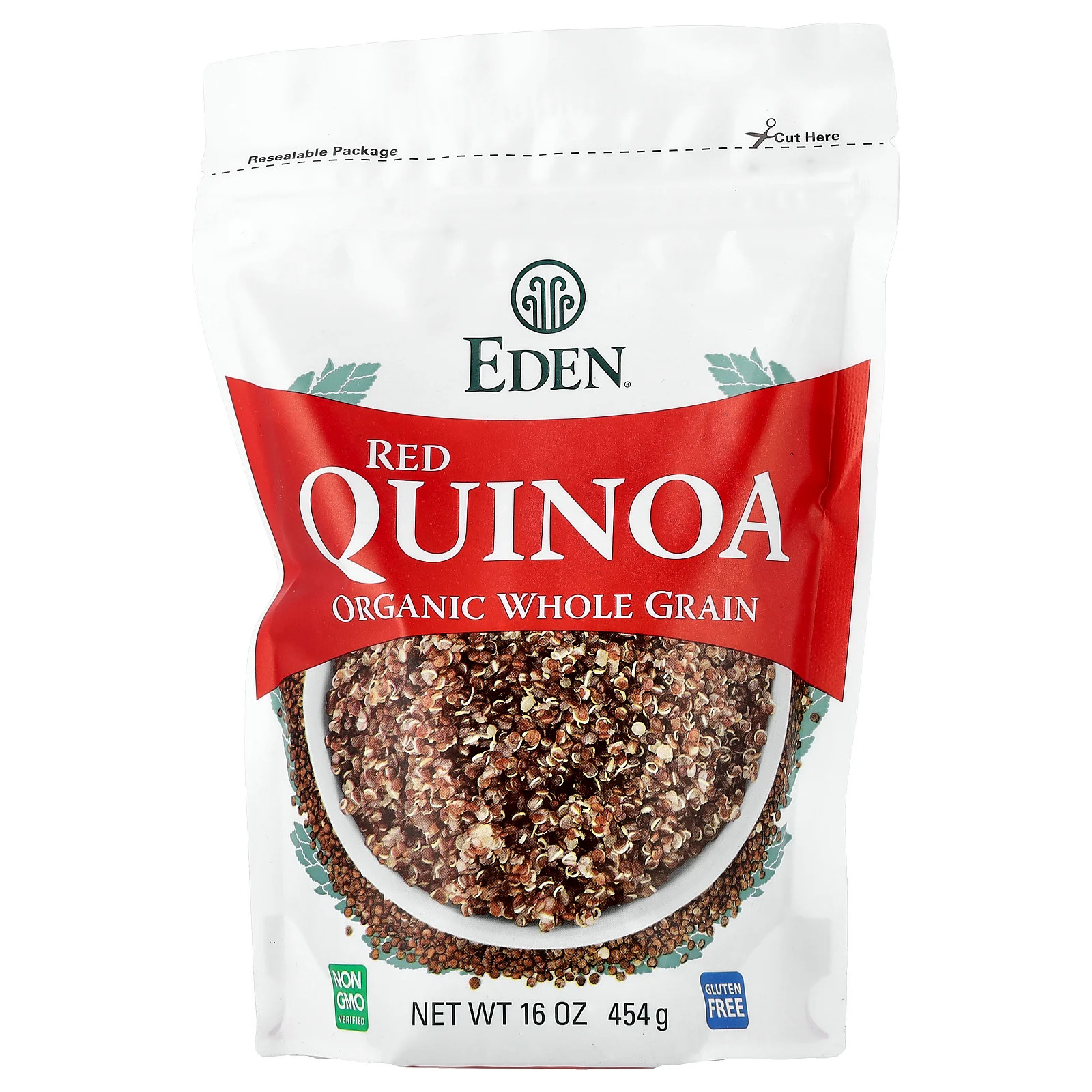 Eden Foods Органическая красная киноа из цельного зерна 16 унций 454 г без глютена кошерная 3190₽