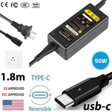 Laptop Charger 90W watt USB Type C USB-C Power Adapter for Dell Latitude 2in1