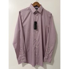 Banana Republic Mens Non Iron 100 Cotton Checkered Dress Shirt Size Medium