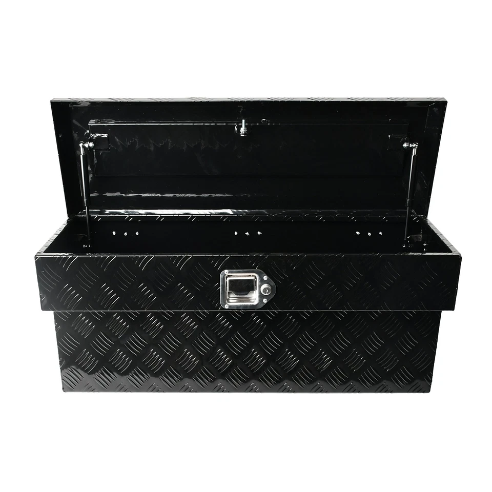 34 36 48 60 72 Inch Black/Silver Aluminum Side Mount Tool Box Truck Trailer ATV - Image 2 of 4