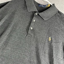 Polo Ralph Lauren Shirt Mens 2XB Dark Gray Short Sleeve Polo