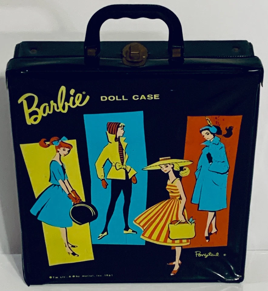 Vintage Mattel 1961 Ponytail Barbie Black Fashion Accessories Doll Case! - Image 2 of 4