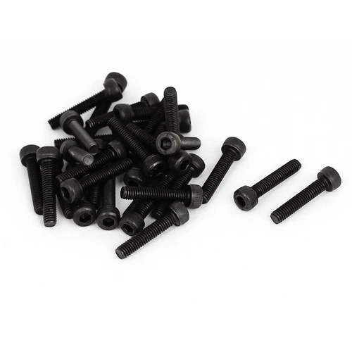 30 pcs M4 x 20mm 12.9 Alloy Steel Machine Bolt Hex Socket Head Cap Screws Black