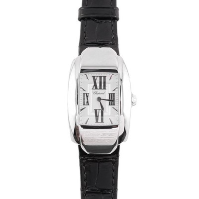 Chopard 419255-1001 La Strada 18K White Gold Silver Dial Leather Box and Papers