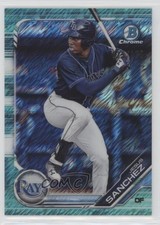 2019 Bowman Chrome Prospects Aqua Shimmer Refractor 25/125 Jesus Sanchez 4pn