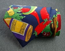 Food Szechwan Peanut Sauce Hand Made 100 Polyester Men's Necktie by Tie Mania