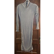 Women's XS Saturday Sunday Sage Green Ribbed Turtleneck Long Sleeve Dress