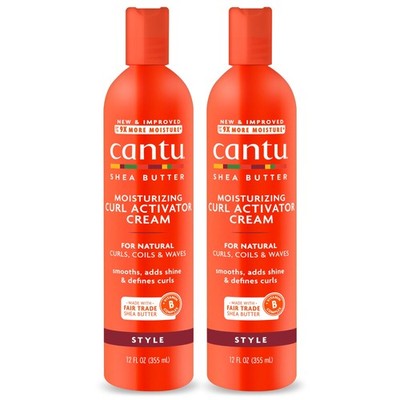 Cantu Moisturizing Curl Activator Cream for 12 Ounce (Pack of 2), White