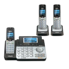 VTech DS6151 DECT 6.0 2-Line 3-Handset Phone System with Answering Machine