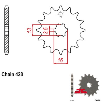 MJ rear sprocket for Suzuki DR 125 80-00 - MJ Corse MJ rear sprocket for Suzuki DR 125 80-00 - MJ Corse