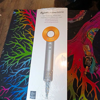 Dyson Supersonic Hair Dryer 1600W Silver/Orange with Diffuser & Nozzle