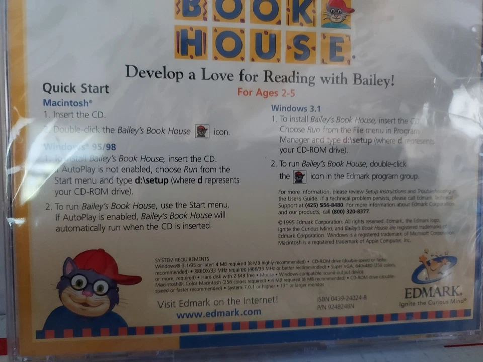 New Sealed Rare Edmark Bailey's Book House Scholastic Club - #11 - Image 3 of 3