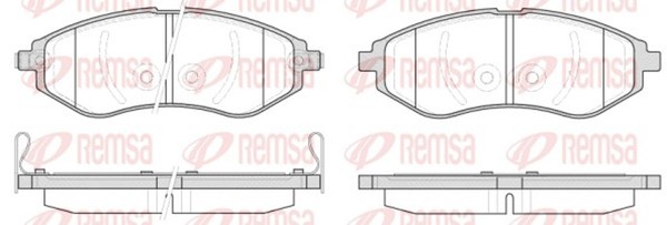 Bremsbelagsatz Scheibenbremse Remsa 0986.02 FüR Aveo Chevrolet T250 Kalos T255-image