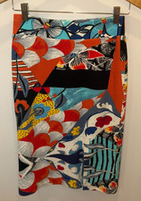 Maeve Anthropologie Vibrant Geometric Stretch Floral Pencil Midi Skirt Size XS