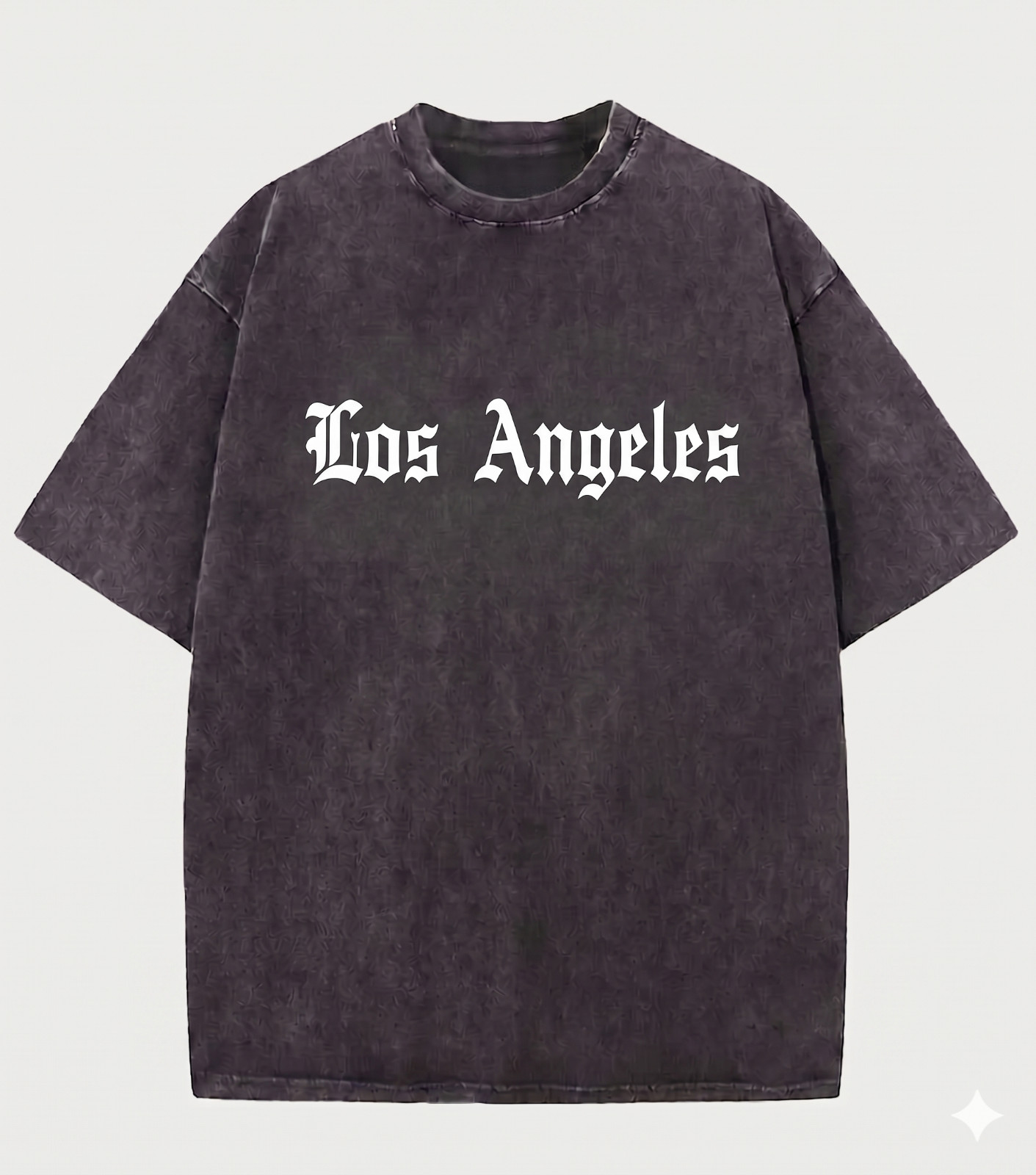 Vintage Wash Los Angeles Graphic Tee Oversized Hip Hop Streetwear T-Shirt Men