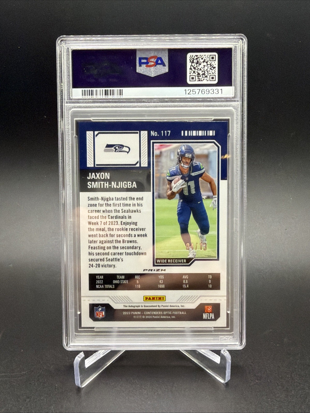 2023 Panini Contenders Optic - Rookie Ticket Auto Jaxon Smith-Njigba ...
