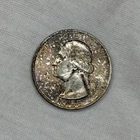 1955-P Washington Silver Quarter 25C Rainbow Toned BU From Original Mint Set