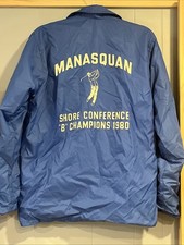 Vintage Manasquan High School 1980 Golf Champs Jacket Blue Empire Union Made NJ