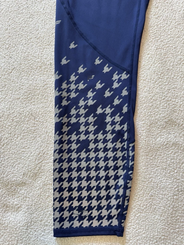 UltraCool By Fabletics Blue And Reflective Silver Cropped Leggings  - Image 3 of 4