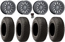 Fuel Cycle 15" Wheels Gunmetal +10mm 32"BFG KM3 Tires UForce U10 Pro/U10 XL Pro