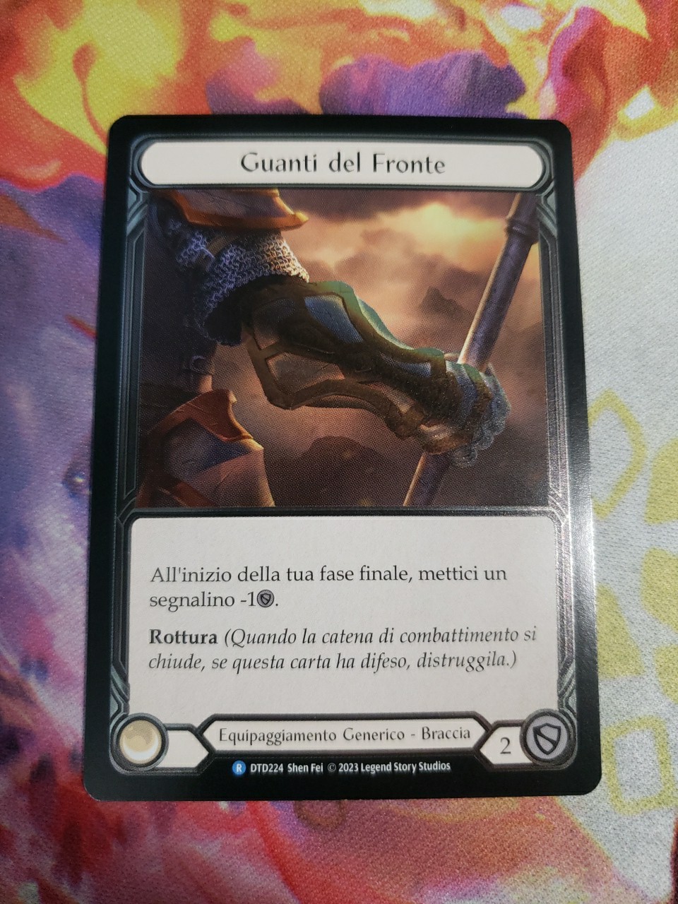 ITALIAN Frontline Gauntlet Cold Foil NM Flesh and Blood Dusk Till Dawn