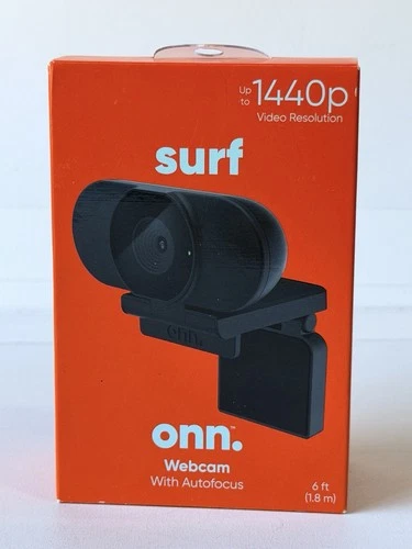 [New In Sealed Box] Surf Onn Webcam With Autofocus 1440p Resolution, Microphone