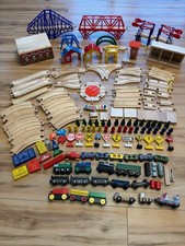 Thomas Brio Wooden Train Track 164 Pieces Mixed Lot Bridges Trains Accessories