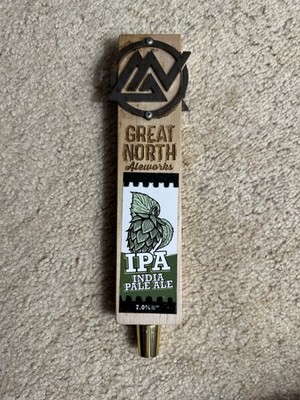 GREAT NORTH Aleworks IPA Beer Tap Handle 10  Long Wood