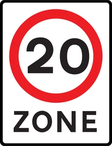 20mph Speed Camera Road Traffic Warning Sign Self Adhesive Sticker
