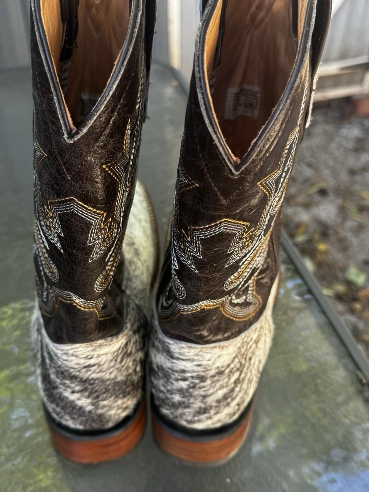 Botas de Vaquero Para Hombre Pelo Sobre Piel Punta Cuadrada Talla 13D Foto 3 de 4