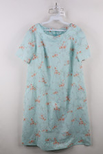 Vintage 70s Mid Century Modern MCM Womens Large Flower Muu Muu Night Gown Dress