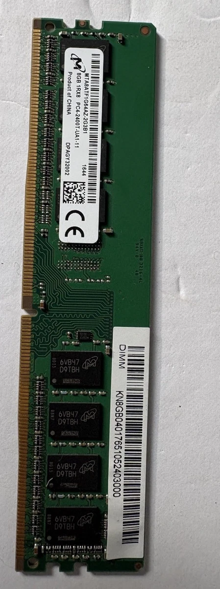 8GB DDR3 1600 ECC RDIMM Micron MT18JSF1G72PZ-1G6E1 Equivalent Server