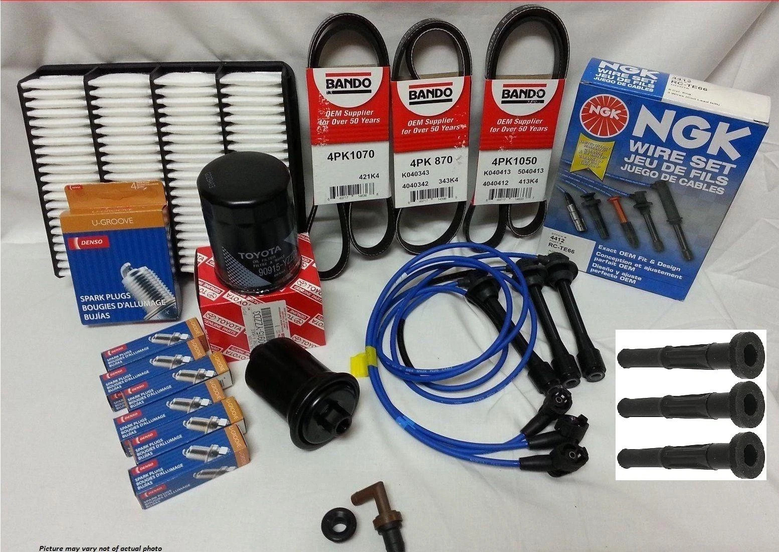 NGK Wire Set-Plugs-Coil Boots-Belts-Air-Fuel-Oil-Kit 96-02 for Toyota V6 3.4L