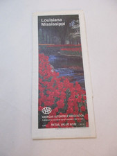 1988 AAA Louisiana Mississippi State Highway Travel Road Map~HRC-A